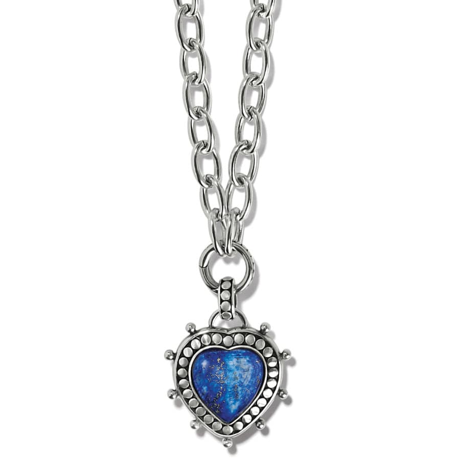 Pebble Dot Hati Lapis Heart Necklace close up view of pendant