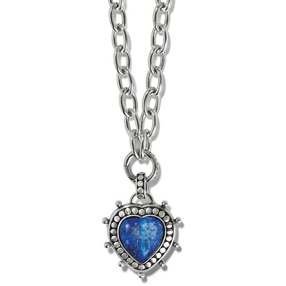 Pebble Dot Hati Lapis Heart Necklace close up view of pendant