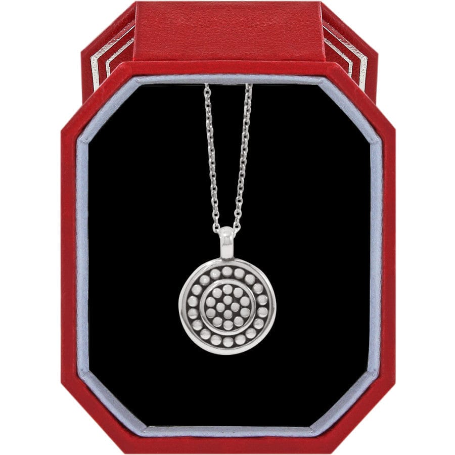 Pebble Round Reversible Necklace Gift Box silver 1