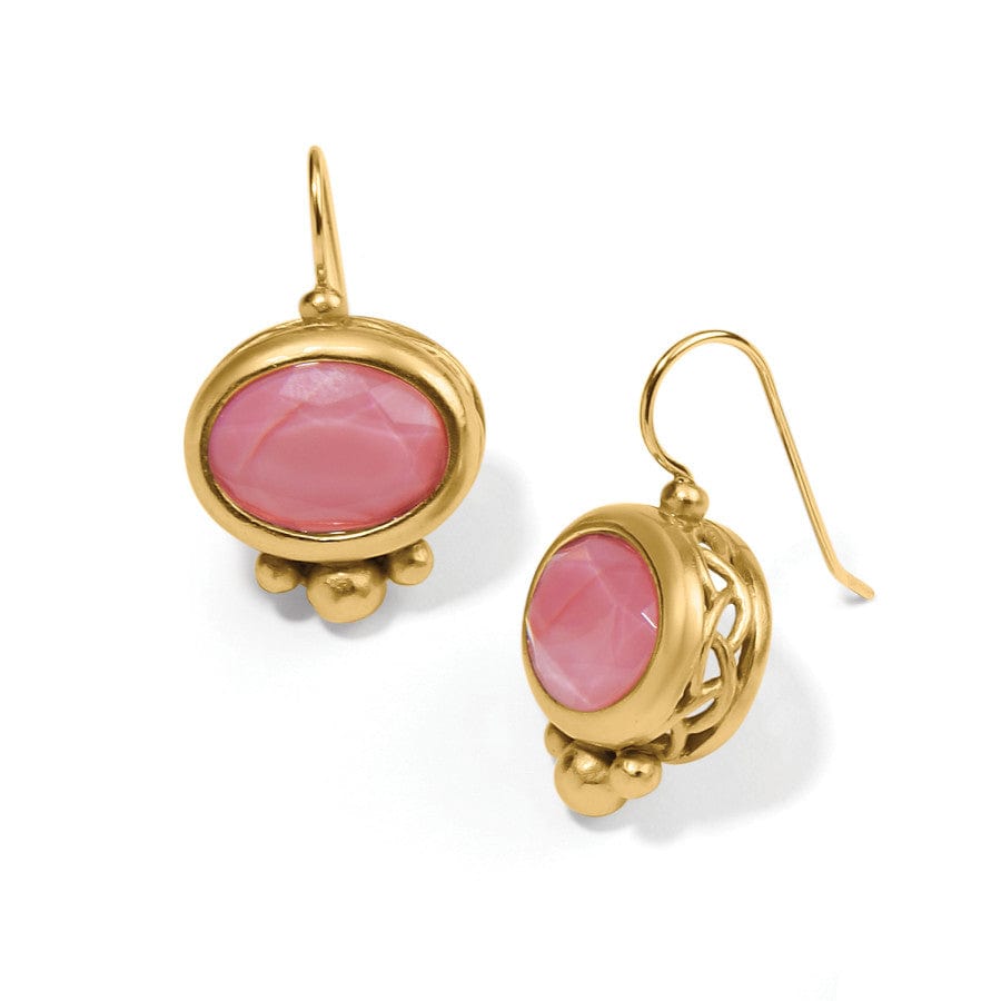 Pink Moon French Wire Earrings gold-pink 2