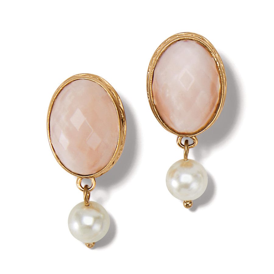 Pink Moon Leverback Earrings gold-pink 1