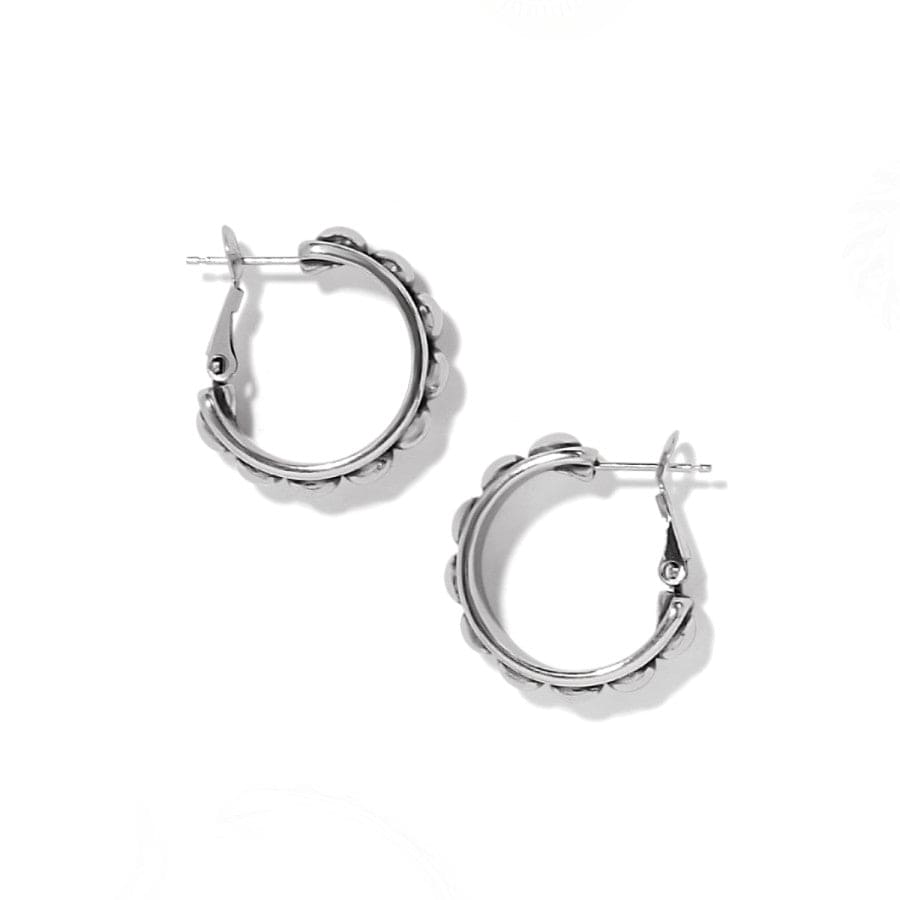 Pretty Tough Stud Medium Leverback Hoop Earrings silver 2