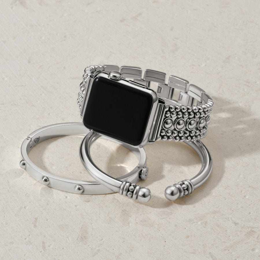 Honey Bee 2.0 Pink and Gray Apple Watch Band Silver