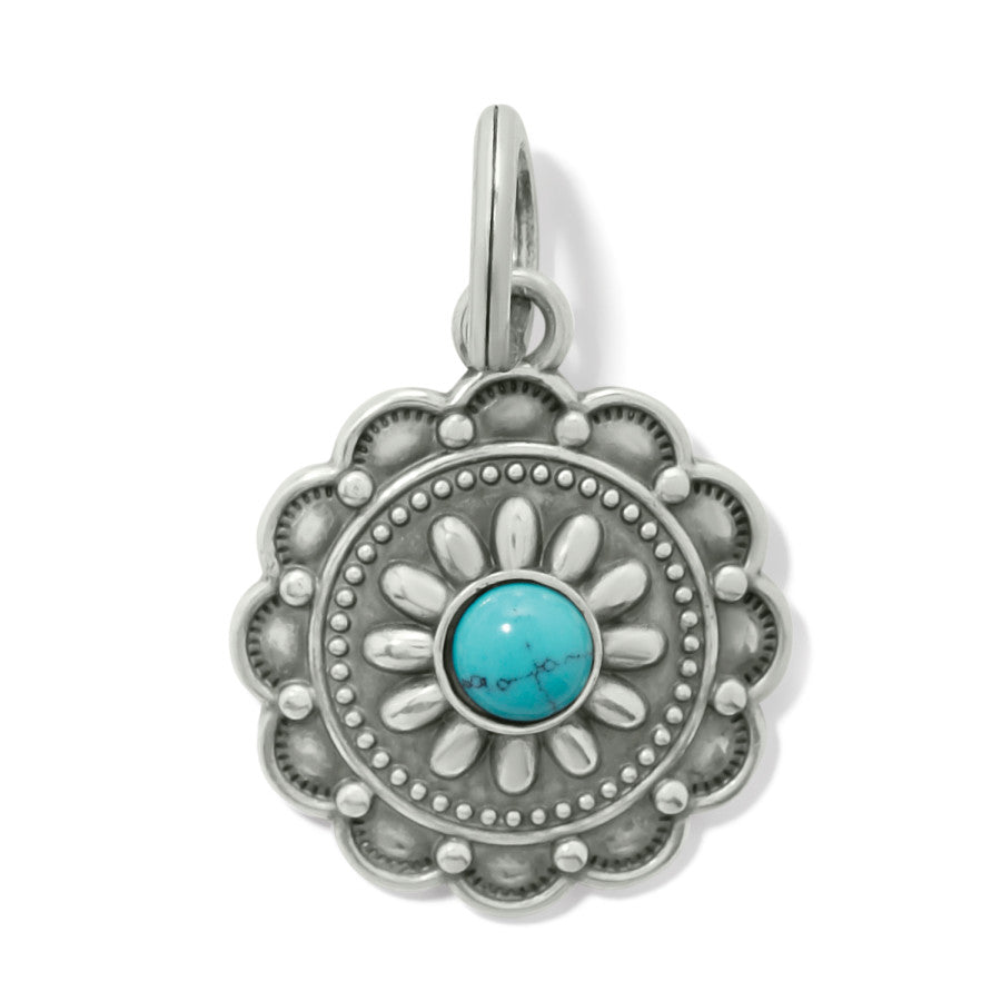 Pueblo Medallion Charm silver-blue 1