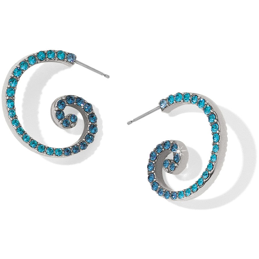 Sea Of Love Crystal Hoop Earrings silver-blue 1