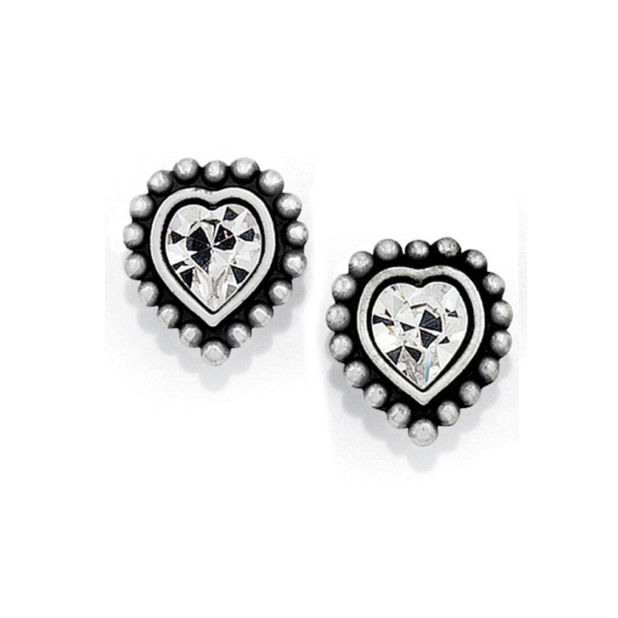 Shimmer Heart Mini Post Earrings silver 5