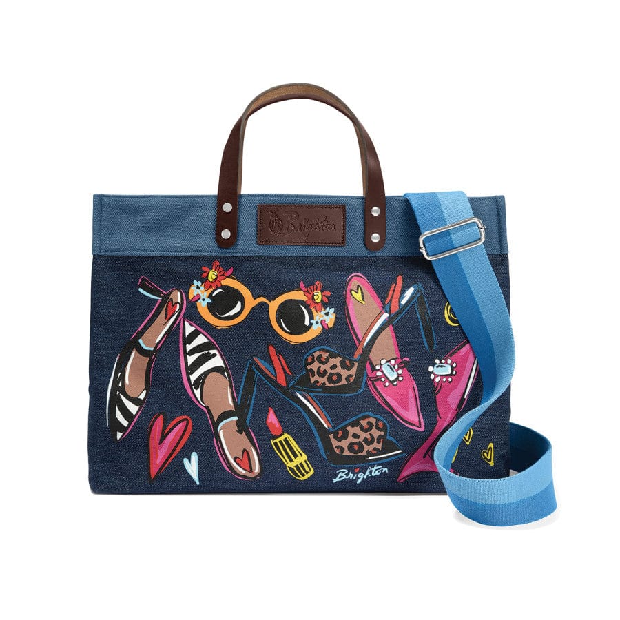 Shoe Love East West Denim Tote multi 1