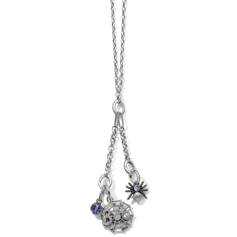 Spooky Spider Charm silver-tanzanite 4