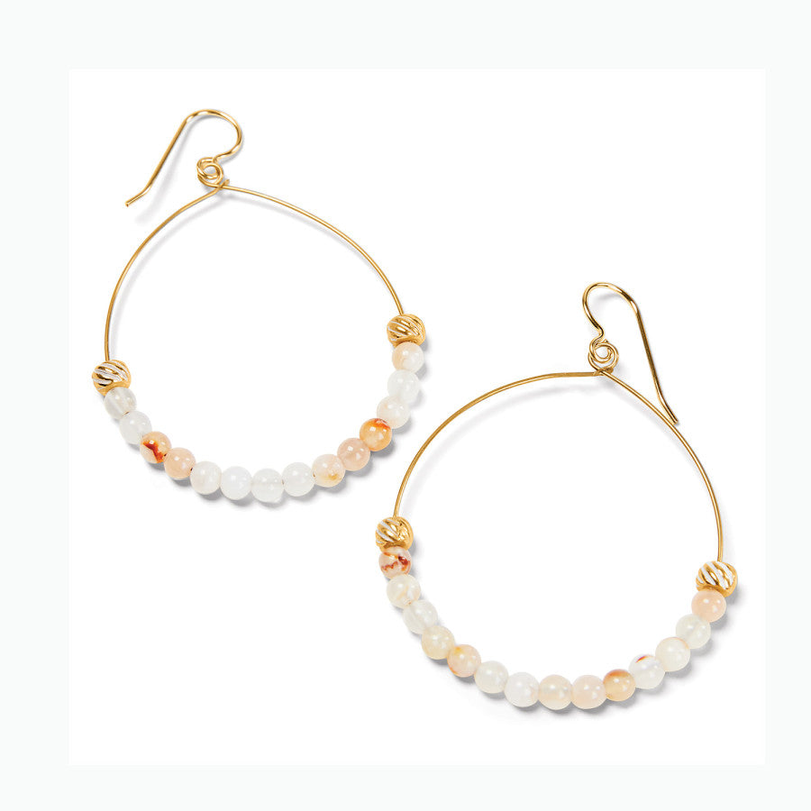 Sunset Cove Hoop Earrings gold-pink 2