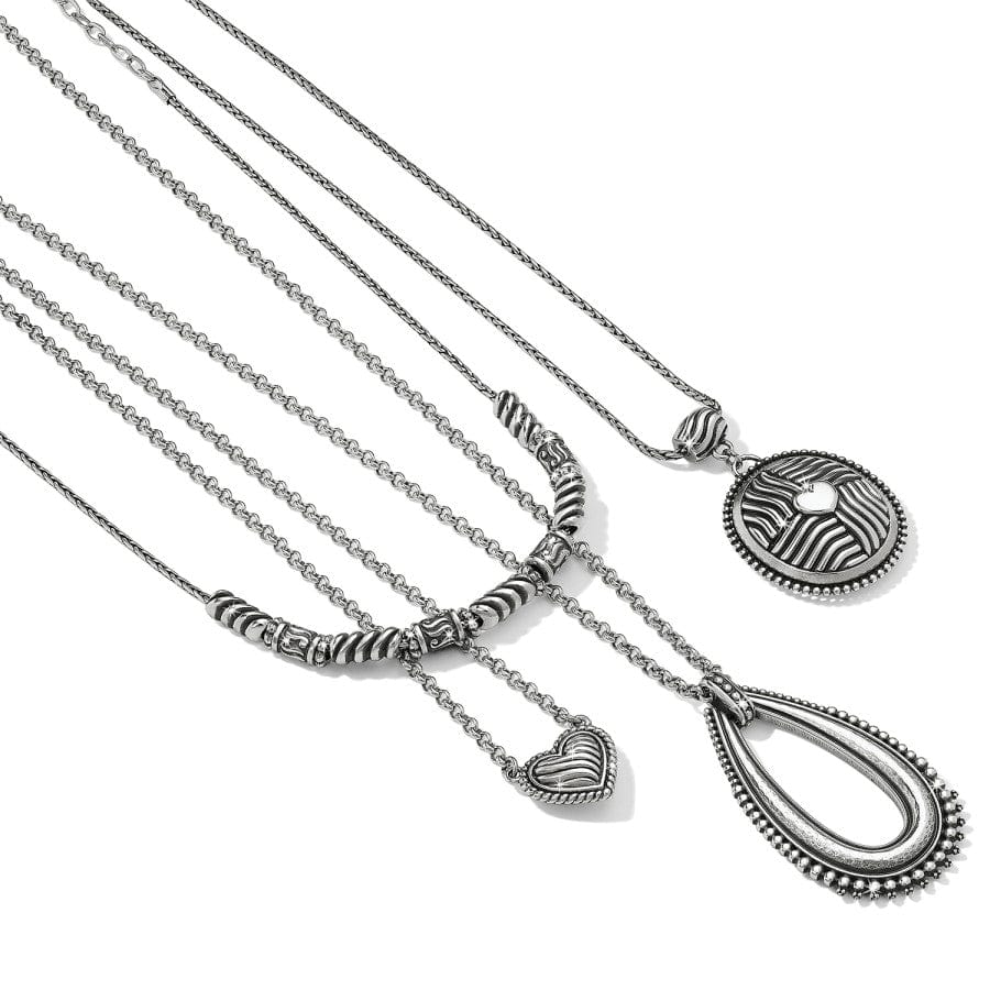 Telluride Peak Open Teardrop Necklace silver 4