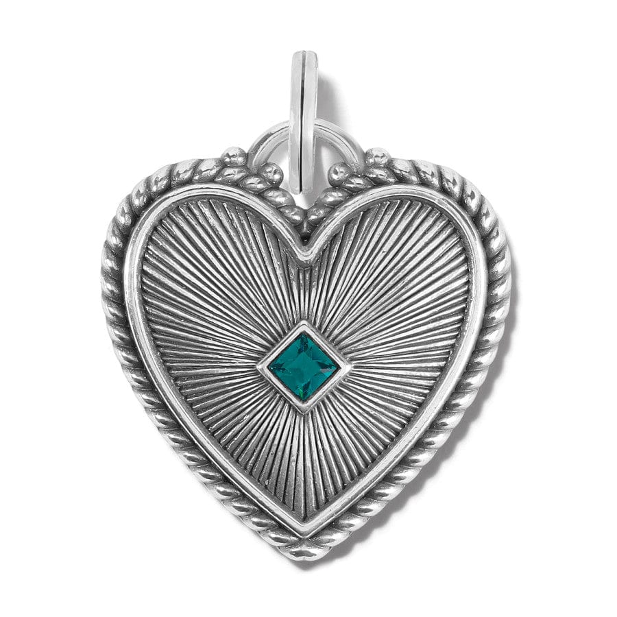 Treasured Heart Amulet silver-emerald 1