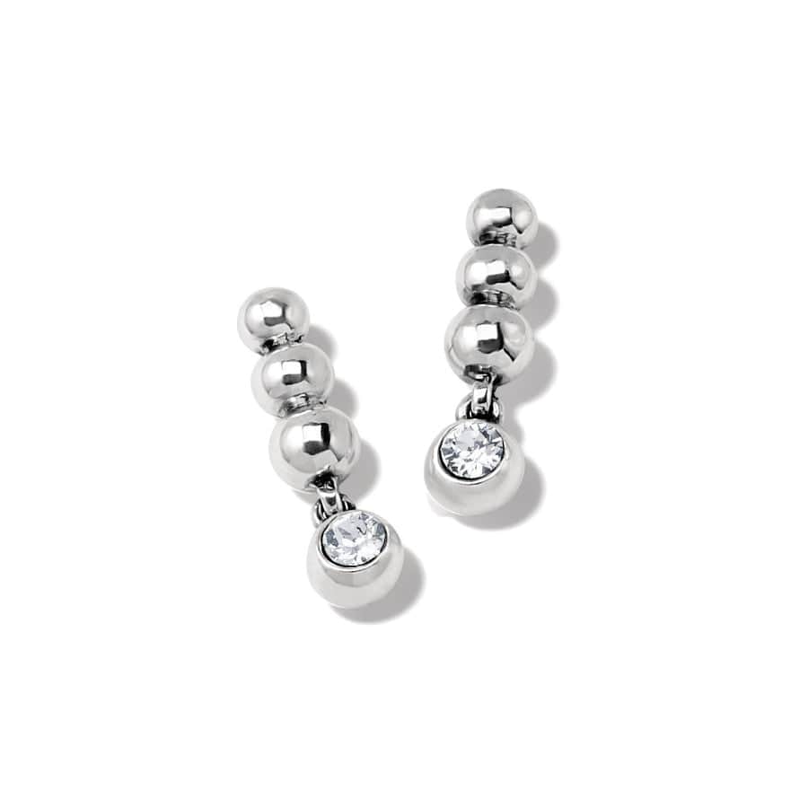 Twinkle Granulation Post Drop Earrings silver 1