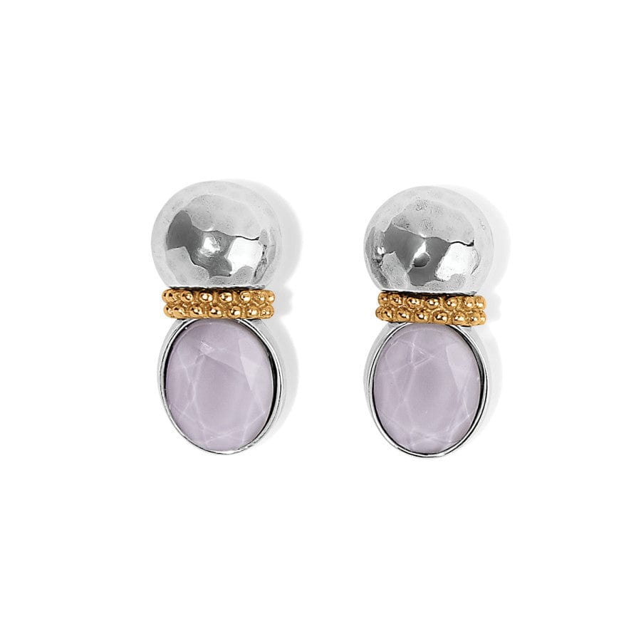 Venus Post Drop Earrings gold-lilac 5