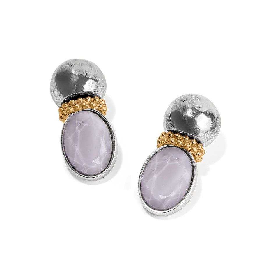 Venus Post Drop Earrings gold-lilac 6