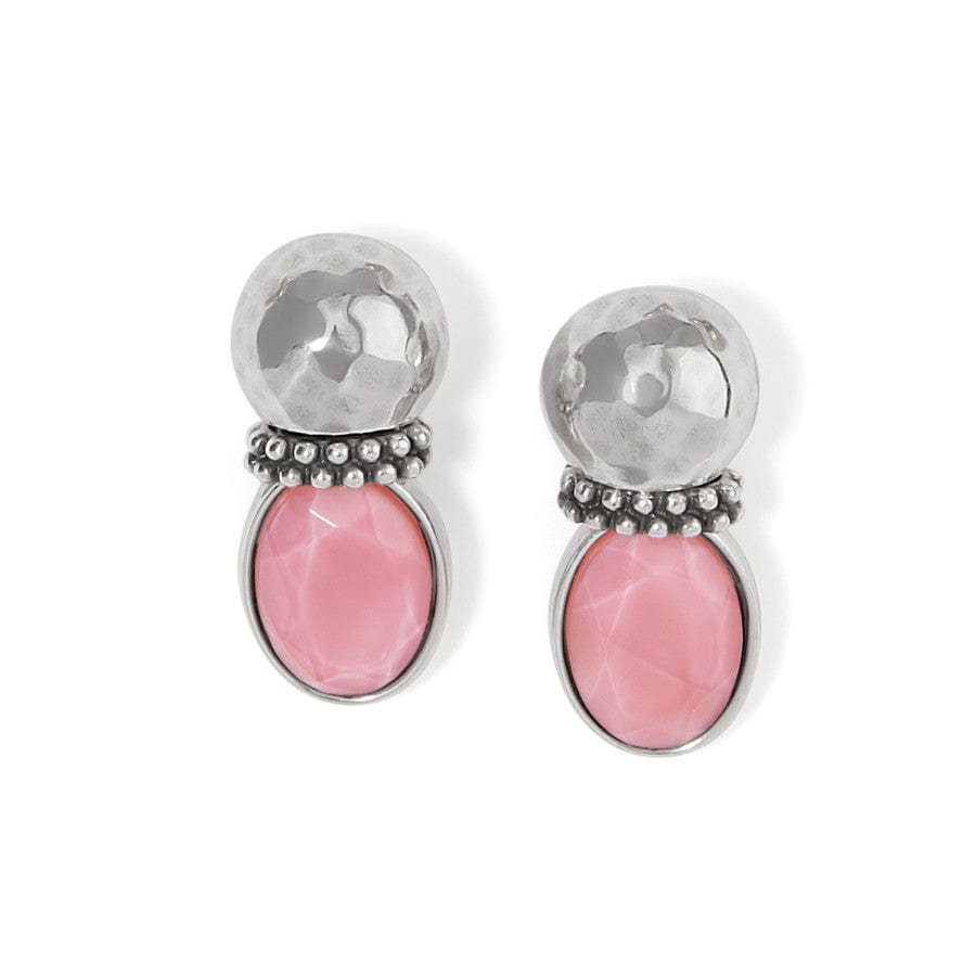 Venus Post Drop Earrings silver-light-pink 1