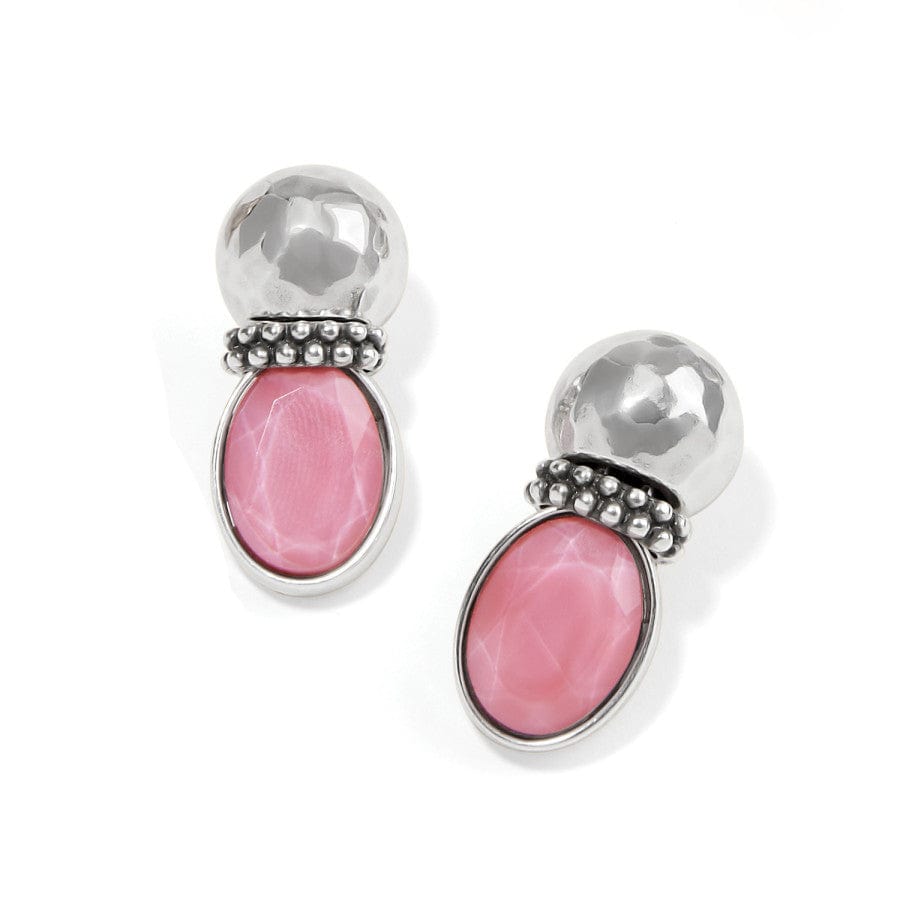 Venus Post Drop Earrings silver-light-pink 2