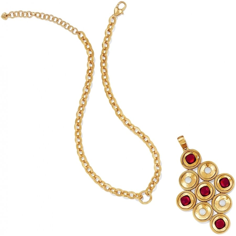 Versailles Burgundy Necklace gold-red 4