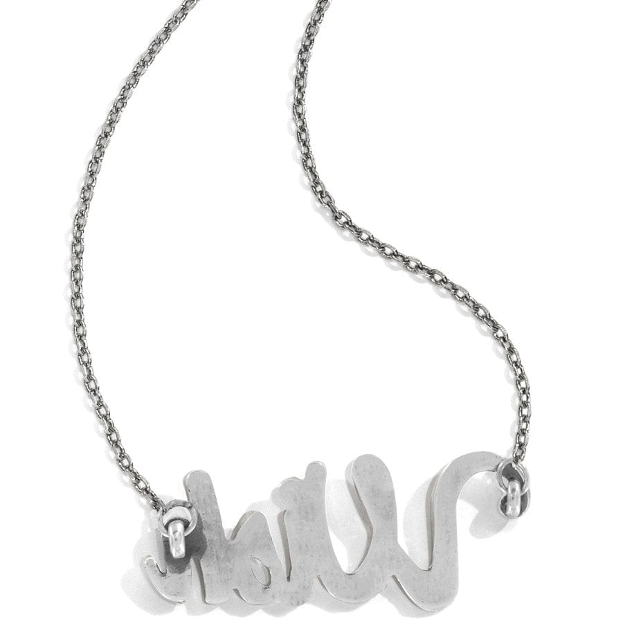 Wish Script Necklace silver 2