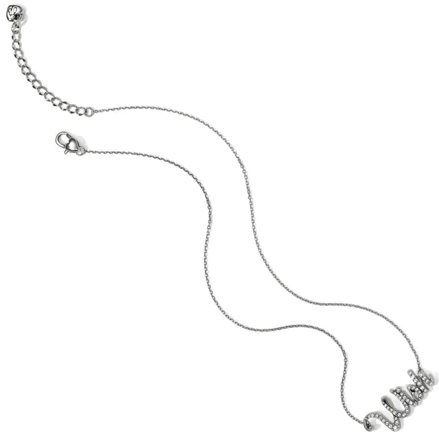 Wish Script Necklace silver 3